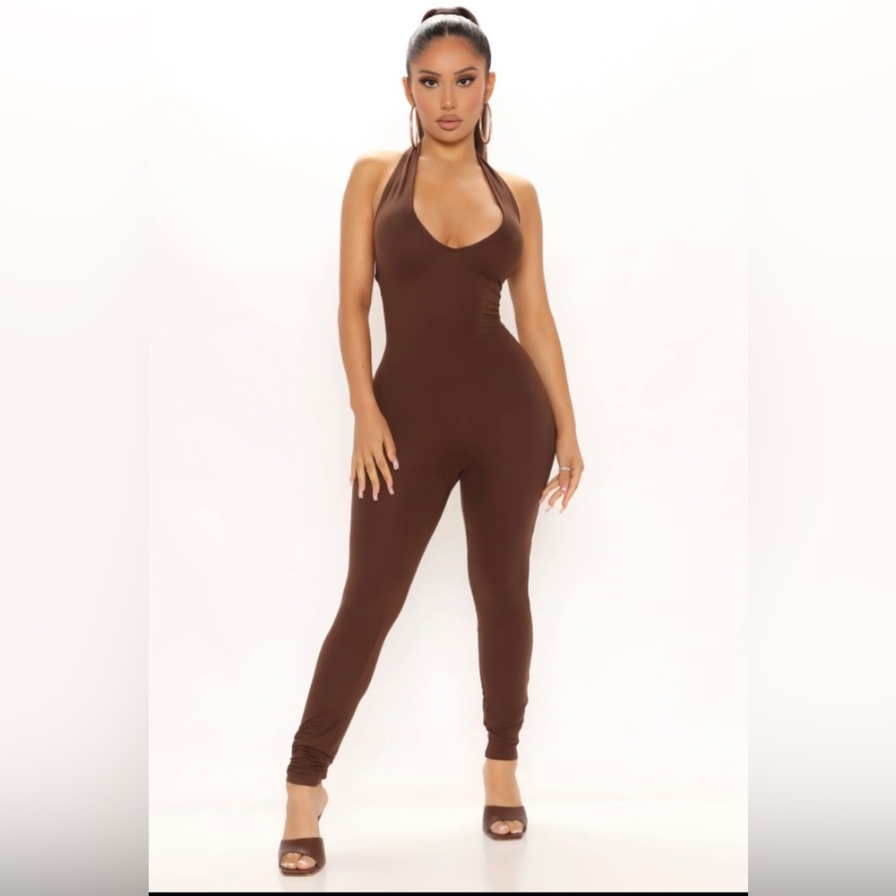 Halter bodycon jumpsuit